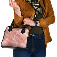 Pink Tropical Floral Palaka Shoulder Handbag Hawaiian Quilt Pattern - Polynesian Pride