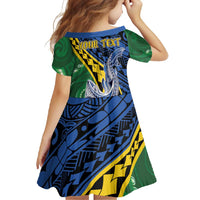 Personalised Crocodile and Shark Solomon Islands Family Matching Off Shoulder Maxi Dress and Hawaiian Shirt Polynesian Tribal Tattoo LT9 - Polynesian Pride