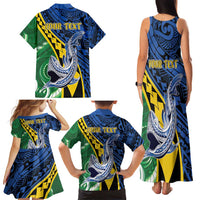 Personalised Crocodile and Shark Solomon Islands Family Matching Tank Maxi Dress and Hawaiian Shirt Polynesian Tribal Tattoo LT9 - Polynesian Pride