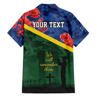 Personalised Solomon Islands Remembrance Day Family Matching Puletasi and Hawaiian Shirt We Will Remember Them with Camouflage Style LT9 - Polynesian Pride