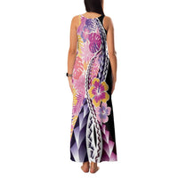 Aloha Vintage Hibiscus Lei Seamless Pattern Family Matching Tank Maxi Dress and Hawaiian Shirt LT9 - Polynesian Pride