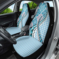 Aloha Vintage Palaka Floral Hawaiian Quilt Car Seat Cover Uliuli Motif - Polynesian Pride