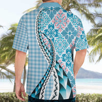 Aloha Vintage Palaka Floral Hawaiian Quilt Hawaiian Shirt Uliuli Motif - Polynesian Pride