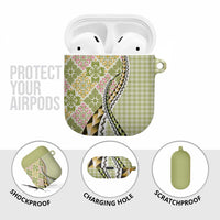 Aloha Vintage Palaka Floral Hawaiian Quilt AirPods Case Omaomao Motif LT9 - Polynesian Pride