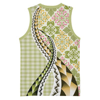 Aloha Vintage Palaka Floral Hawaiian Quilt Basketball Jersey Omaomao Motif LT9 - Polynesian Pride