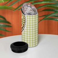 Aloha Vintage Palaka Floral Hawaiian Quilt 4 in 1 Can Cooler Tumbler Omaomao Motif LT9 - Polynesian Pride