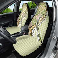 Aloha Vintage Palaka Floral Hawaiian Quilt Car Seat Cover Omaomao Motif LT9 - Polynesian Pride