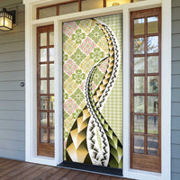 Aloha Vintage Palaka Floral Hawaiian Quilt Door Cover Omaomao Motif LT9 - Polynesian Pride