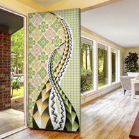 Aloha Vintage Palaka Floral Hawaiian Quilt Door Cover Omaomao Motif LT9 - Polynesian Pride