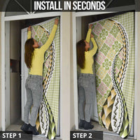 Aloha Vintage Palaka Floral Hawaiian Quilt Door Cover Omaomao Motif LT9 - Polynesian Pride