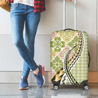 Aloha Vintage Palaka Floral Hawaiian Quilt Luggage Cover Omaomao Motif LT9 - Polynesian Pride