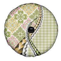 Aloha Vintage Palaka Floral Hawaiian Quilt Spare Tire Cover Omaomao Motif LT9 - Polynesian Pride