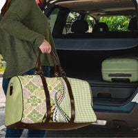 Aloha Vintage Palaka Floral Hawaiian Quilt Travel Bag Omaomao Motif LT9 - Polynesian Pride