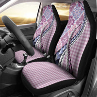 Aloha Vintage Palaka Floral Hawaiian Quilt Car Seat Cover Akala Motif LT9 - Polynesian Pride