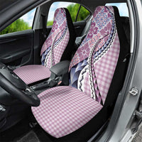 Aloha Vintage Palaka Floral Hawaiian Quilt Car Seat Cover Akala Motif LT9 - Polynesian Pride