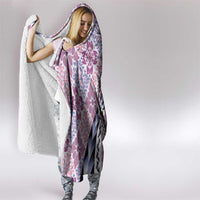 Aloha Vintage Palaka Floral Hawaiian Quilt Hooded Blanket Akala Motif - Polynesian Pride