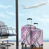 Aloha Vintage Palaka Floral Hawaiian Quilt Luggage Cover Akala Motif LT9 - Polynesian Pride