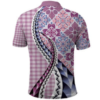 Aloha Vintage Palaka Floral Hawaiian Quilt Polo Shirt Akala Motif LT9 - Polynesian Pride