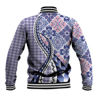 Aloha Vintage Palaka Floral Hawaiian Quilt Baseball Jacket Poni Motif - Polynesian Pride