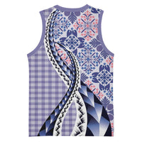 Aloha Vintage Palaka Floral Hawaiian Quilt Basketball Jersey Poni Motif LT9 - Polynesian Pride