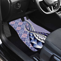Aloha Vintage Palaka Floral Hawaiian Quilt Car Mats Poni Motif - Polynesian Pride