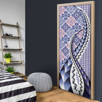 Aloha Vintage Palaka Floral Hawaiian Quilt Door Cover Poni Motif LT9 - Polynesian Pride
