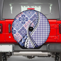 Aloha Vintage Palaka Floral Hawaiian Quilt Spare Tire Cover Poni Motif LT9 - Polynesian Pride