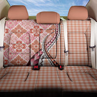 Aloha Vintage Palaka Floral Hawaiian Quilt Back Car Seat Cover Ulaula Motif LT9 One Size Red - Polynesian Pride