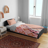 Aloha Vintage Palaka Floral Hawaiian Quilt Bedding Set Ulaula Motif - Polynesian Pride
