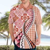 Aloha Vintage Palaka Floral Hawaiian Quilt Hawaiian Shirt Ulaula Motif LT9 - Polynesian Pride