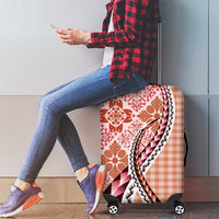 Aloha Vintage Palaka Floral Hawaiian Quilt Luggage Cover Ulaula Motif LT9 - Polynesian Pride