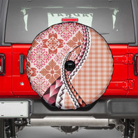 Aloha Vintage Palaka Floral Hawaiian Quilt Spare Tire Cover Ulaula Motif LT9 - Polynesian Pride