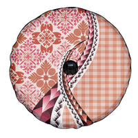 Aloha Vintage Palaka Floral Hawaiian Quilt Spare Tire Cover Ulaula Motif LT9 - Polynesian Pride