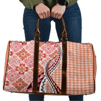 Aloha Vintage Palaka Floral Hawaiian Quilt Travel Bag Ulaula Motif LT9 Red - Polynesian Pride