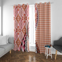 Aloha Vintage Palaka Floral Hawaiian Quilt Window Curtain Ulaula Motif - Polynesian Pride