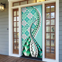 Aloha Vintage Palaka Floral Hawaiian Quilt Door Cover Polu Motif LT9 - Polynesian Pride