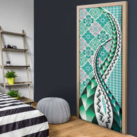 Aloha Vintage Palaka Floral Hawaiian Quilt Door Cover Polu Motif LT9 - Polynesian Pride