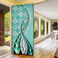 Aloha Vintage Palaka Floral Hawaiian Quilt Door Cover Polu Motif LT9 - Polynesian Pride