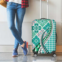 Aloha Vintage Palaka Floral Hawaiian Quilt Luggage Cover Polu Motif LT9 - Polynesian Pride