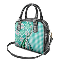 Aloha Vintage Palaka Floral Hawaiian Quilt Shoulder Handbag Polu Motif - Polynesian Pride
