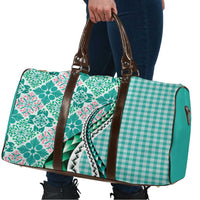Aloha Vintage Palaka Floral Hawaiian Quilt Travel Bag Polu Motif LT9 - Polynesian Pride