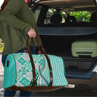 Aloha Vintage Palaka Floral Hawaiian Quilt Travel Bag Polu Motif LT9 - Polynesian Pride