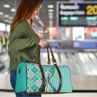 Aloha Vintage Palaka Floral Hawaiian Quilt Travel Bag Polu Motif LT9 - Polynesian Pride