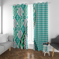 Aloha Vintage Palaka Floral Hawaiian Quilt Window Curtain Polu Motif - Polynesian Pride