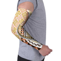 Aloha Vintage Palaka Floral Hawaiian Quilt Arm Sleeves Melemele Motif LT9 - Polynesian Pride