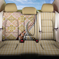 Aloha Vintage Palaka Floral Hawaiian Quilt Back Car Seat Cover Melemele Motif LT9 One Size Yellow - Polynesian Pride