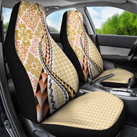 Aloha Vintage Palaka Floral Hawaiian Quilt Car Seat Cover Melemele Motif LT9 - Polynesian Pride