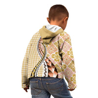 Aloha Vintage Palaka Floral Hawaiian Quilt Kid Hoodie Melemele Motif LT9 - Polynesian Pride