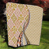 Aloha Vintage Palaka Floral Hawaiian Quilt Quilt Melemele Motif - Polynesian Pride