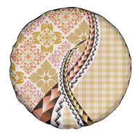 Aloha Vintage Palaka Floral Hawaiian Quilt Spare Tire Cover Melemele Motif LT9 - Polynesian Pride